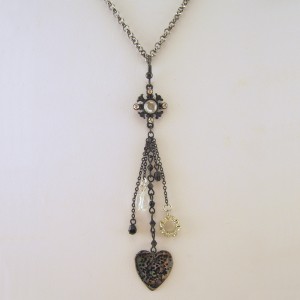 Black Heart Necklace | Hillary's Handmade